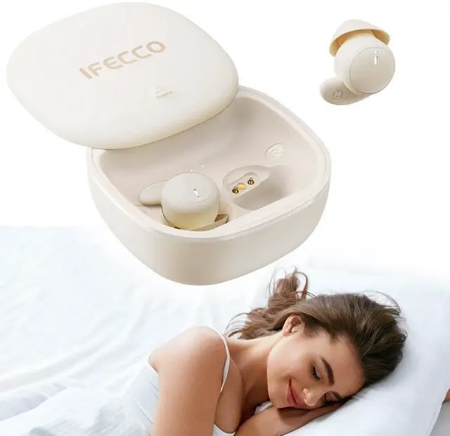 Main image of IFECCO Sleep Earbuds Bluetooth 6.0 - Sleep Headphones for Side Sleepers,Comfortable and Noise Blocking,IPX6 Waterproof Wireless Earbuds for Sleeping