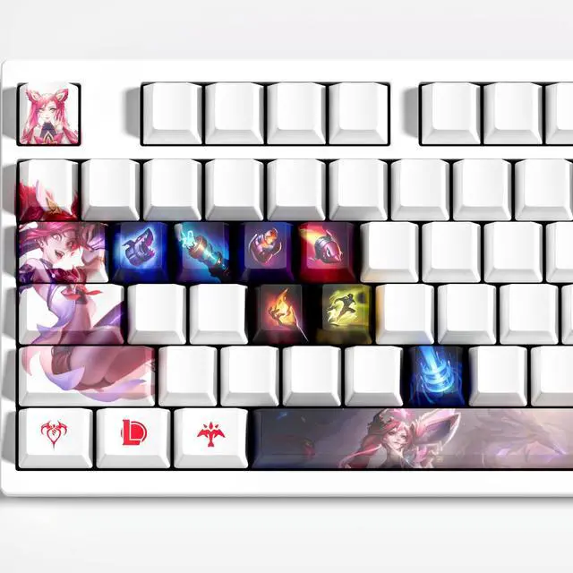 Main image of IYTYIR Jinx Keycaps Set for League of Legends Gaming Skill 30 Keys Keycap Set OEM Profile for MX Mechanical Gaming Keyboards (Jinx 30 Keys)