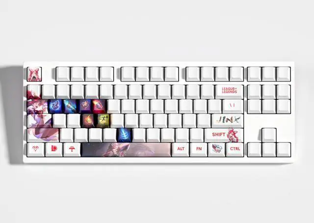 Alt view image 3 of 5 - IYTYIR Jinx Keycaps Set for League of Legends Gaming Skill 30 Keys Keycap Set OEM Profile for MX Mechanical Gaming Keyboards (Jinx 30 Keys)