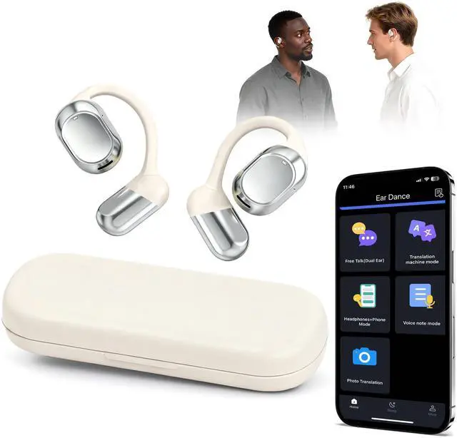 Main image of Translation Earbuds Wireless Bluetooth Headphones - Real-time Interpreter Language Translator Ear Buds with APP No Subscription, Touch Control Operate Fit Travel, Learning, Video Call Translati