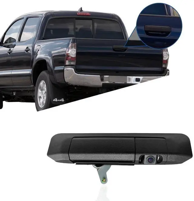 Alt view image 5 of 5 - Aftermarket Tailgate Handle Backup Camera for Toyota Tacoma 2005-2014, RCA Connector,IP69K Waterproof Replacement Parking Camera