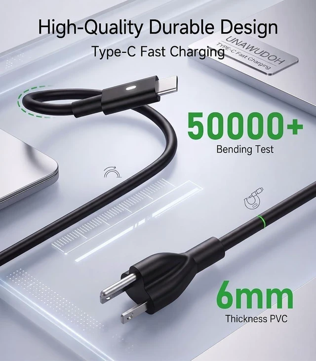 Alt view image 5 of 5 - 130W USB C Laptop Charger Compatible with Dell Precision 5530 5550 5560 5570 5750 5760 5770,Latitude 5401 5411 5501 5511 5520,XPS 15 17 9575 9500 9700 Power Supply Cord (DA130PM170 HA130PM170 0K00F