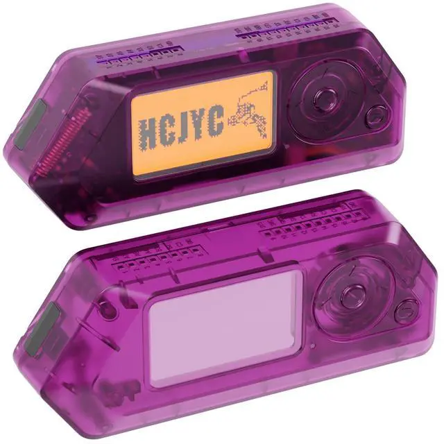 Main image of HCJYC Transparent Hard Case for Flipper Zero (Neon Purple)