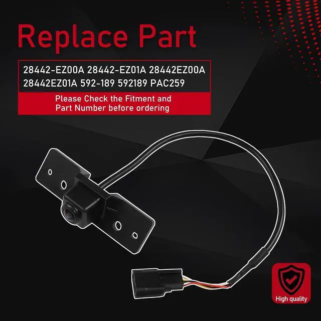Alt view image 2 of 5 - Motarithl Park Assist Rear View Backup Reverse Camera Compatible with 2017-2024 Nissan Titan 5.6L 2016-2024 Titan XD 5.0L 5.6L Rear Back View Camera w/o AVM SVM Replaces 28442-EZ00A 28442-EZ01A