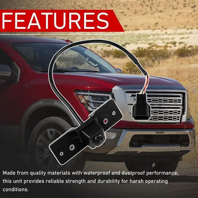 Alt view image 4 of 5 - Motarithl Park Assist Rear View Backup Reverse Camera Compatible with 2017-2024 Nissan Titan 5.6L 2016-2024 Titan XD 5.0L 5.6L Rear Back View Camera w/o AVM SVM Replaces 28442-EZ00A 28442-EZ01A