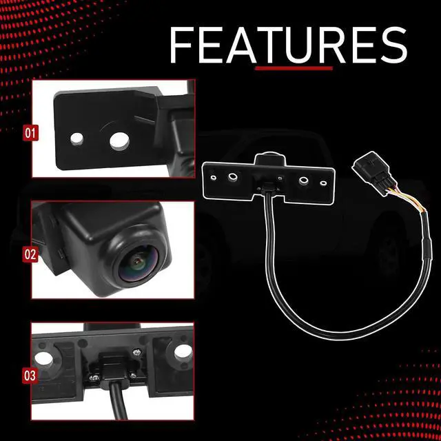Alt view image 5 of 5 - Motarithl Park Assist Rear View Backup Reverse Camera Compatible with 2017-2024 Nissan Titan 5.6L 2016-2024 Titan XD 5.0L 5.6L Rear Back View Camera w/o AVM SVM Replaces 28442-EZ00A 28442-EZ01A