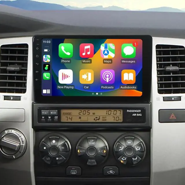 Main image of 6+128G Car Radio for Toyota 4Runner 2010-2023 Radio Stereo Wireless Carplay Android Auto Upgraded 8Core 12.3 Inches QLED Screen Tesla Style Head Unit GPS Navigation Backup Camera(Black)