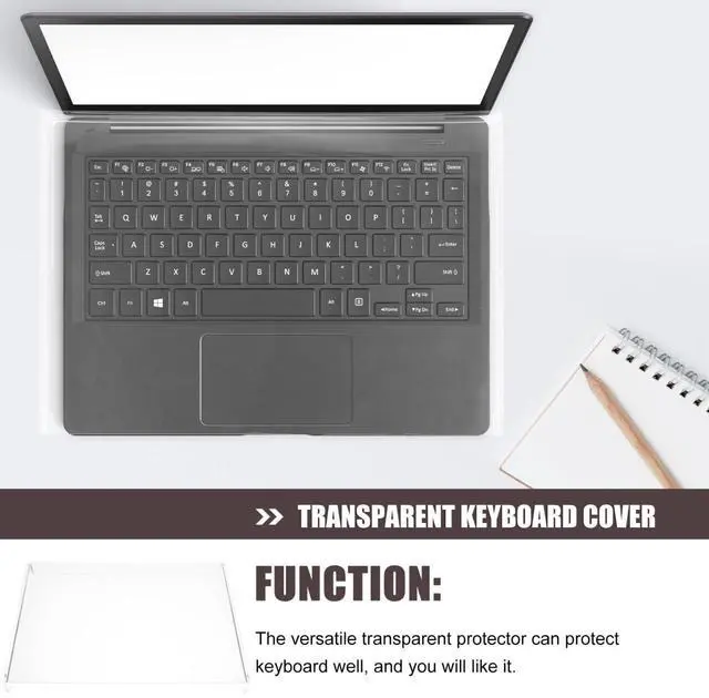 Alt view image 4 of 5 - 15.6inch Laptop Keyboard Covers Acrylic Keyboard Cover Cat Laptop KeyboardProtector Transparent Protector for Home Office Desktop, Crystal Transparent Rigidity Sleeve Against Pet Scratch Water Spill