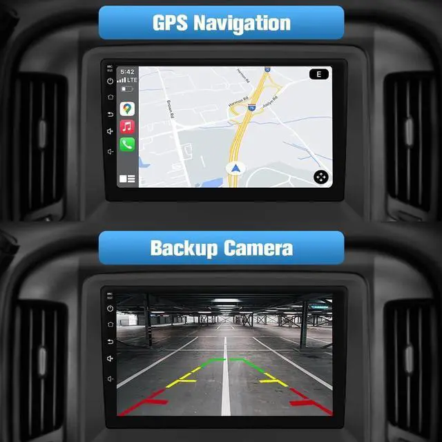 Alt view image 5 of 5 - Android 13 Car Radio Stereo 2G RAM 64G ROM for Chevy Silverado GMC Sierra 2014 2015 2016 2017 2018 with Backup Camera Wireless Carplay Android Auto