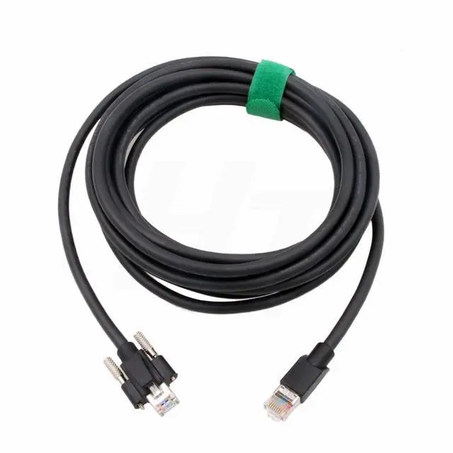 Main image of Ethernet GigE Cable for Ponit Grey Basler Jai Dalsa GigE Camera Cat5e RJ45 to Locking RJ45 8m