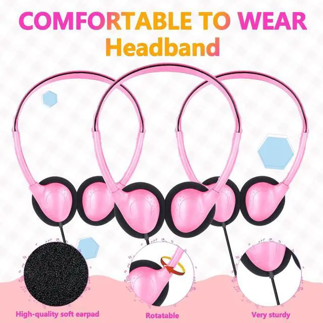 Alt view image 2 of 5 - YFSFQS USB Type C Kids Headphone Bulk 25 Pack for School Classroom,Lightweight On-Ear USB C Headphones for Boys Girls Students Tablet Travel Computer Smartphones Mixed Colors (B)