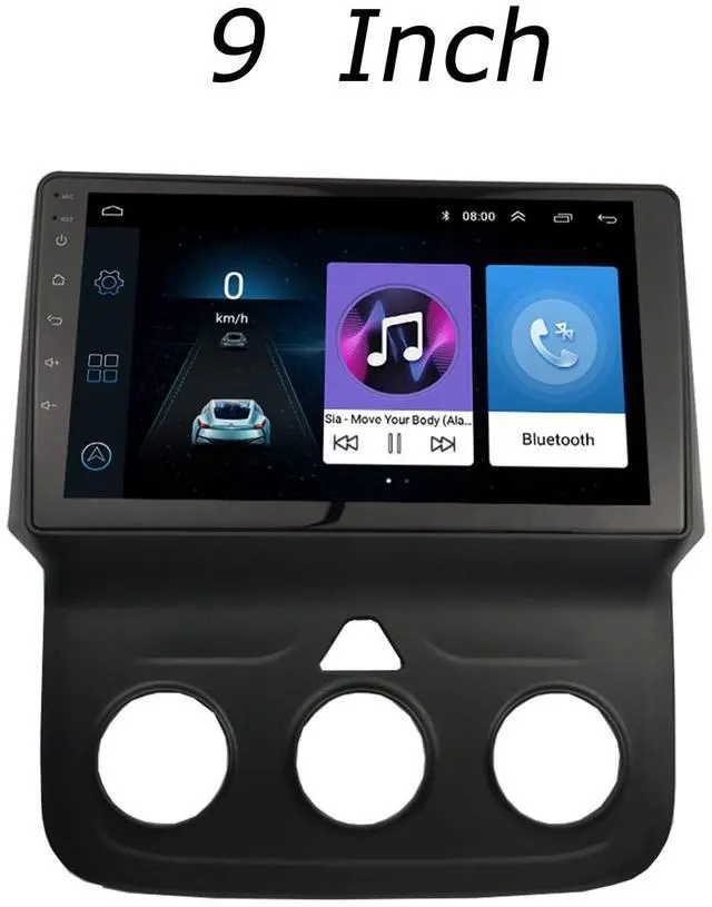 Alt view image 3 of 5 - DKMUS Double Din Dash Radio Trim Kit for Dodge Ram 1500 2500 5500 2013-2019 Installation Bezel 9 Inches (Ram 5500)