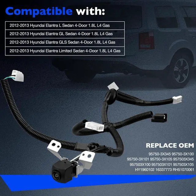 Alt view image 2 of 5 - 39530SZAA01 Rear Backup Camera Fit for Honda Pilot 2012-2015 3.5L V6, Safety & Reversing Parking Camera, Replace 39530SZAA21 HO1960125