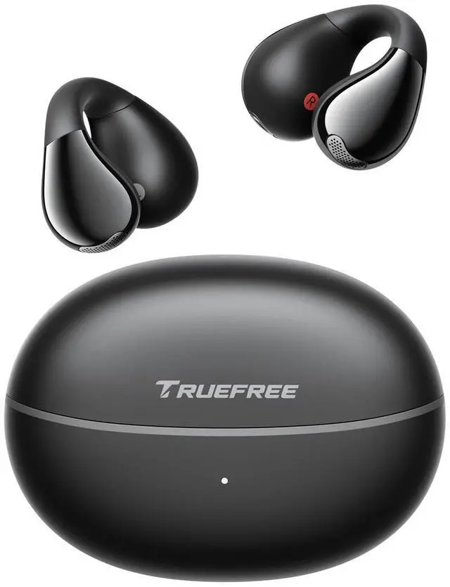 Main image of truefree B1 Open-Ear Wireless Earbuds, Bluetooth 5.4 Headphones with Spatial Audio, Ultra-Light Clip-On Fit, 25H Battery, Fast Charging, Multipoint Connection, App Customization, Workouts, Comm