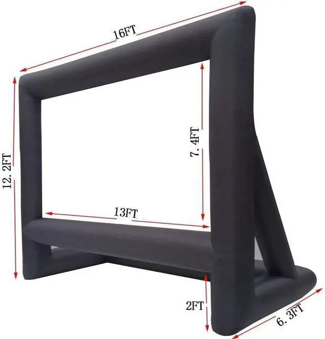 Alt view image 5 of 5 - XHYCPY 21ft Inflatable Projector Screen for Outside - Blow Up Movie Screen Front/Rear Projection for Backyard Movie Night, Theme Parties, Celebrations