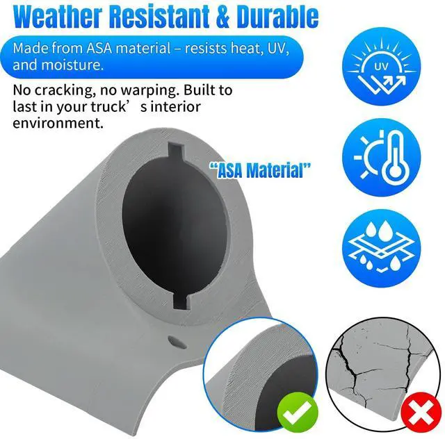 Alt view image 5 of 5 - AUTOVIC Tweeter Pods for 1988-1994 OBS Chevy Truck, Super Tweeter Speaker Mounts Compatible with Skar VX200-ST, ASA 3D Printed A-Pillar Pods for GMT400 Silverado Sierra, Gray Primer Finish