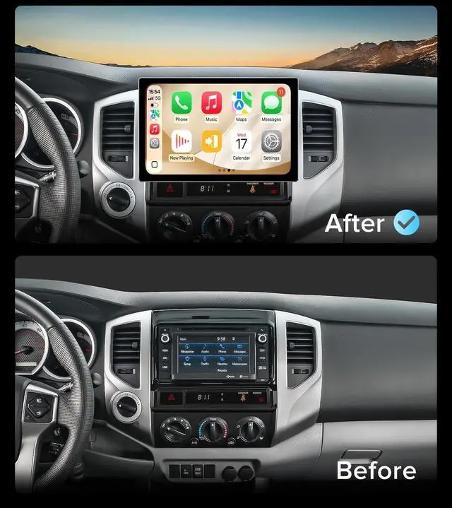 Alt view image 2 of 5 - 11.5''Car Radio for Toyota Tacoma Stereo 2005-2015 with Wireless CarPlay & Android Auto/Android 13 /5G WiFi/TouchScreen/FM/AM/4GB RAM + 64GB ROM