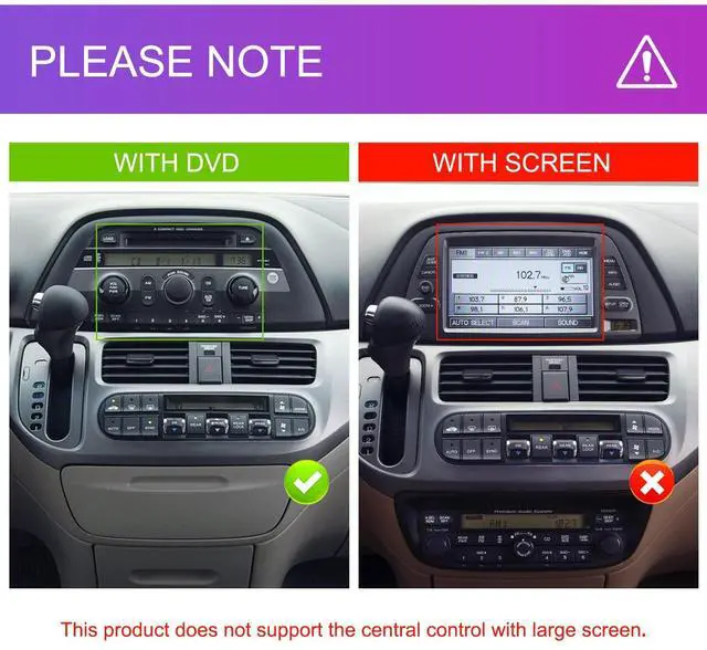 Alt view image 2 of 5 - 4G+64G with Qualcomm 8 Core Android 15 Car Stereo for Honda Odyssey 2005-2010 Carpaly Android Auto 10.1 Touch Screen Radio OTA Upgrade GPS, WiFi, Bluetooth 5.1, DSP,SWC, Backup Camera
