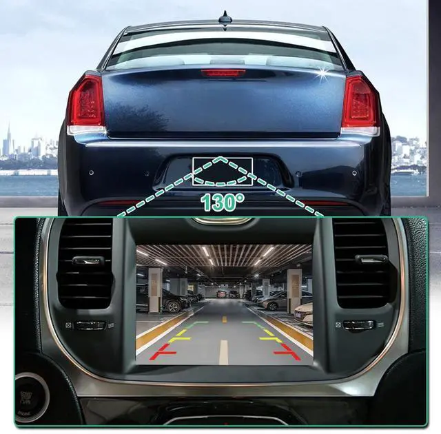 Alt view image 2 of 5 - GreenYi OE Backup Camera (Part # 68210237AF) Fit for Chrysler 300 (2015-2020) - Replaces Part # 68210237AA / AB/AC/AD/AE/AF, 68212996AC / AD/AE/AF/AG, 68386753AA / AB/AC/AD