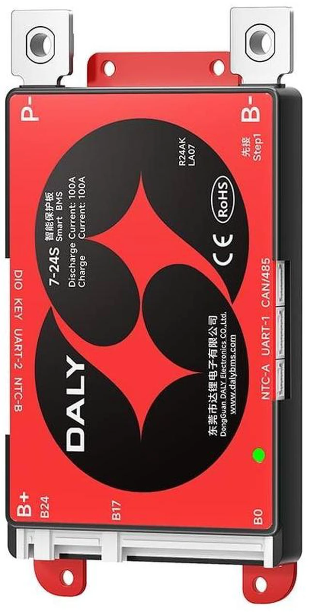 Main image of DALY BMS 24V-84V 60A - Built-in Bluetooth with RS485 CAN, 7S-24S Li-ion LiFePO4 LTO Smart Lithium Battery Management System