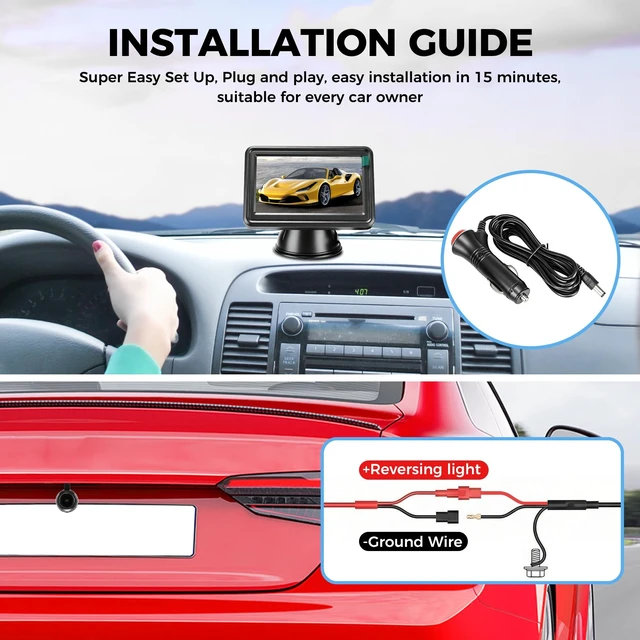 Alt view image 3 of 5 - RV Backup Camera Plug Play Rear View Camera Fit for Truck Trailer Camper