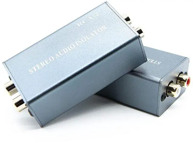 Alt view image 2 of 5 - WisWinDa Noise Isolator RCA Pro Audio Hum Eliminator (No Affects Bass) Noise Filter Aluminum Shell Quality Isolator Transformer for Home Theater Car Audio Player HiFi Stereo Plug&Play (Silver-Gray)