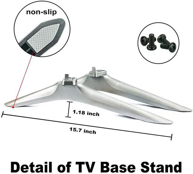 Alt view image 4 of 4 - TV Stand Legs Tabletop Mount Holder Base Applicable for Toshiba 75" 4K UHD Smart TVs 75C350KU and Applicable for Hisense Tevelision70A68H 70A53FEVS 70A56EUA 75A53FUA 70A53FXVT 70A56ESV 70A6HV