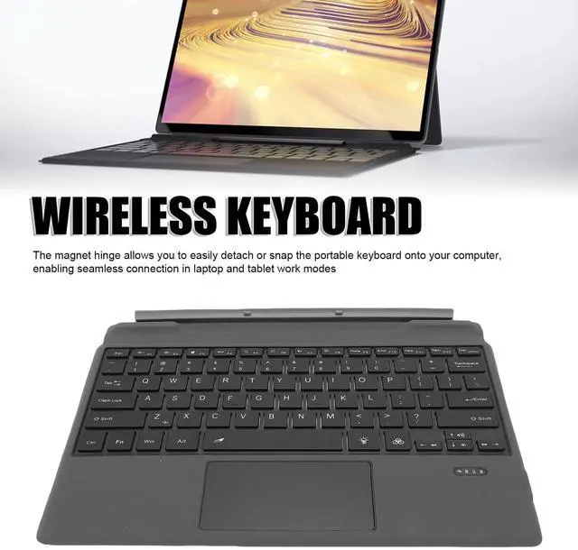 Alt view image 2 of 5 - XUMIUZIY Detachable Keyboard, Travel Keyboard with Backlit Touchpad for Latitude 7320 7320 K19M 5285 5290 7200 7210 Laptop, Proof Quick Installation Lightweight