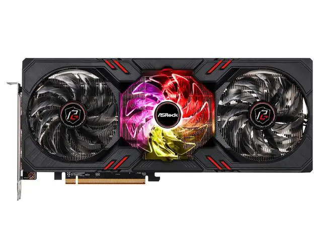 Alt view image 2 of 5 - ASRock RX7600 PG 8GO AMD Radeon RX 7600 Phantom Gaming 8GB OC Graphics Card