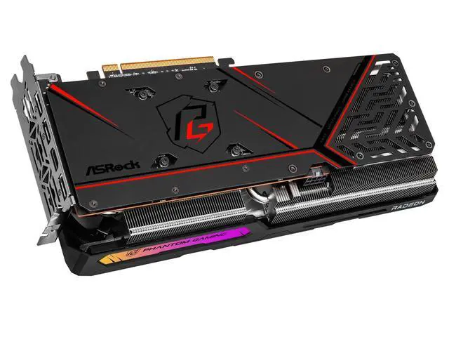 Alt view image 3 of 5 - ASRock RX7600 PG 8GO AMD Radeon RX 7600 Phantom Gaming 8GB OC Graphics Card