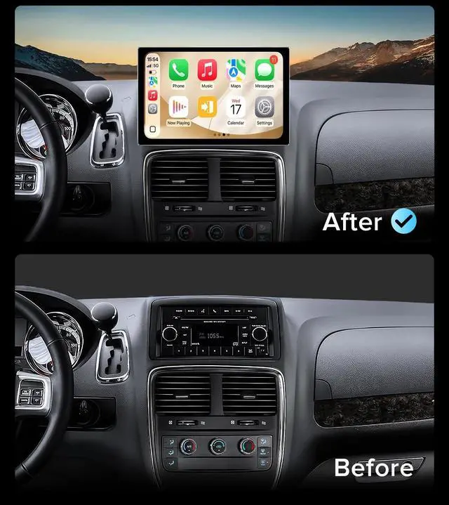 Alt view image 2 of 5 - 11.5''Car Radio for Dodge Grand Caravan Stereo 2011-2020 Chrysler Town & Country 2012-2016 with Wireless CarPlay & Android AutoFM/AM5G WiFiTouchScreenAndroid 13.04GB RAM + 64GB ROM
