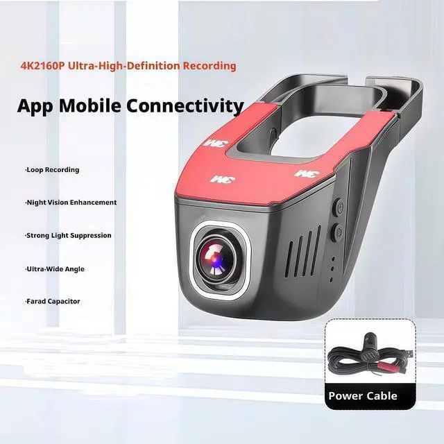 Alt view image 2 of 5 - paipaicam S09 4K 2160P Hidden Car Dash Cam with 64G 24H Parking Monitor Easy Install Built-in WiFi Exclusive APP Universal 12V Car Black Box