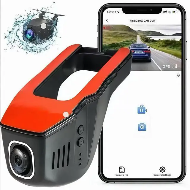 Alt view image 4 of 5 - paipaicam S09 4K 2160P Hidden Car Dash Cam with 64G 24H Parking Monitor Easy Install Built-in WiFi Exclusive APP Universal 12V Car Black Box