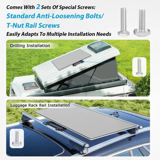 Alt view image 3 of 5 - Starlink Performance Gen 3 Mount, Ybervont Starlink Performance Flat Mount Kit with Stainless Steel Adapter, Fits RV, Boat, Metal or Roof Rails for Extreme Climates