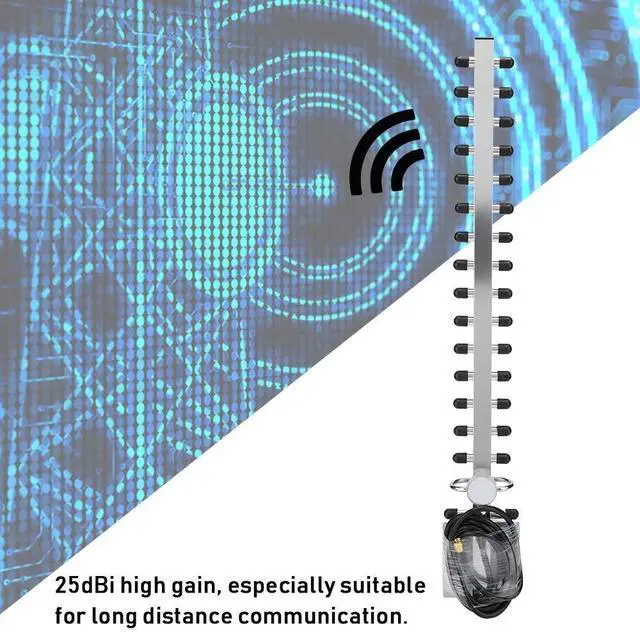 Alt view image 5 of 5 - High Gain Yagi Directional Antenna, 2.4G 25dBi High Gain Network Card 16 Unit Directional Yagi Antenna for Network Router