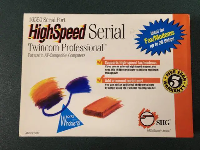 Alt view image 2 of 4 - SIIG 1Ser 16550 DB25 ISA Hi Speed Twincom Pro- UPG to 2Ser