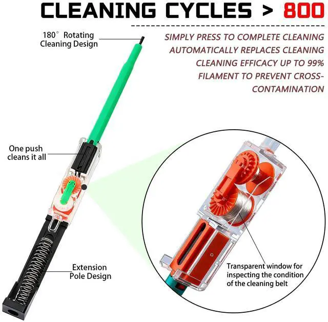 Alt view image 4 of 5 - groword 4 in 1 Fiber Optic Cleaner Cleaning Pen Box Kit,2.5mm 1.25mm FC SC ST LC Optical Fiber Cable Connector Endface Optical Clean Tool Set,800+ Cleans,Fiber Optic Cleaner Tools
