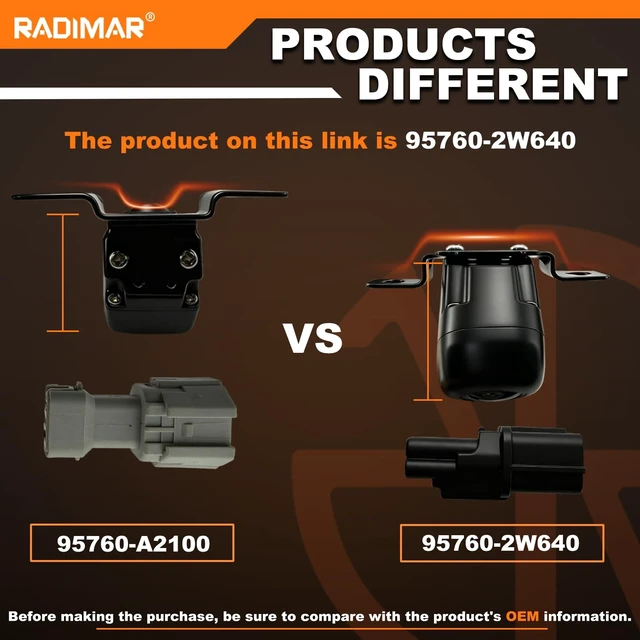 Alt view image 5 of 5 - RADIMAR Rear Backup Camera Hyundai Santa Fe (2017-2018)