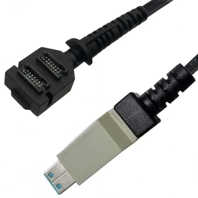 Alt view image 5 of 5 - Washinglee 12V Powered USB Cable to Dual 14-Pin IDC for Verifone VX810 VX820 VX805P, CBL-282-033-02-A Cable, 2M (6ft).