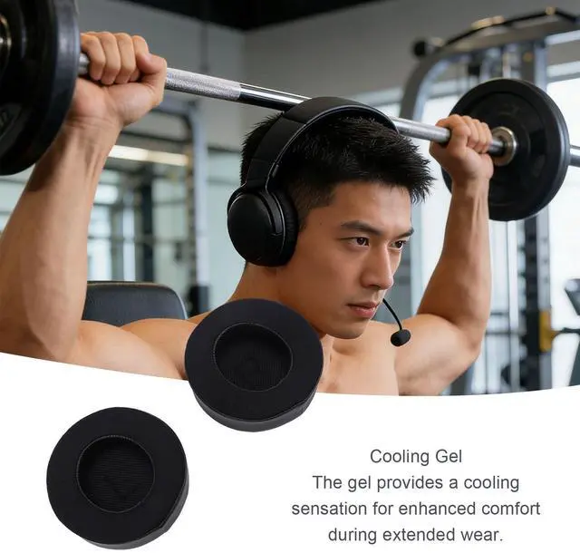Alt view image 4 of 5 - Sanpyl Ear Cushions Replacement for AW720H AW520H Headphones, Headset Cooling Gel Ear Pads Soft and Comfortable, Enhanced Sound Quality