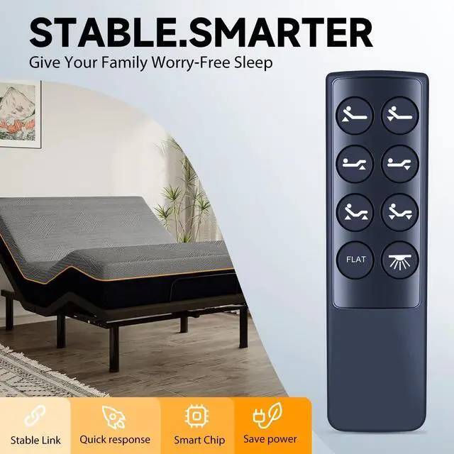 Alt view image 3 of 5 - ZWP Replacement Remote Control Compatible for Yireehome TXR-A1-01-CA TXR-A1-01M-CA, for Yiree QNR-A1-01 TNR-A1-01 FDR-A1-01 Adjustable Bed