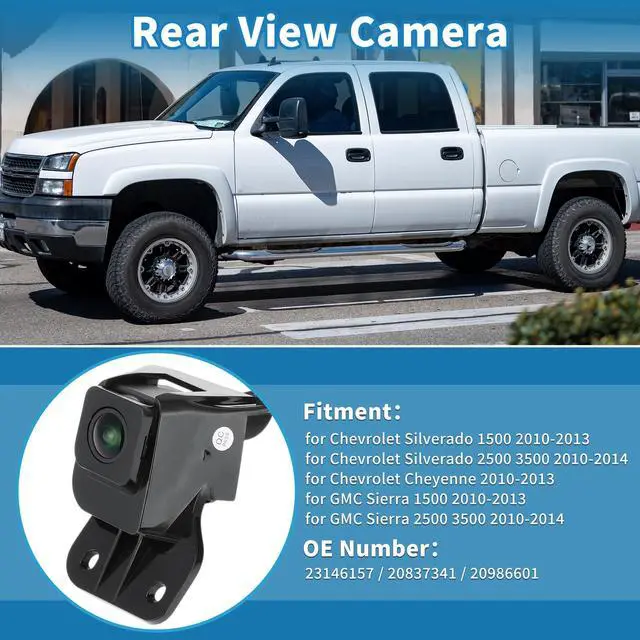 Alt view image 2 of 5 - INFINAUTO Rear View Camera for Chevrolet Cheyenne Silverado for GMC Sierra 1500 2500 3500 2010-2013 Park Assist Backup Reverse Camera No.23146157/20837341