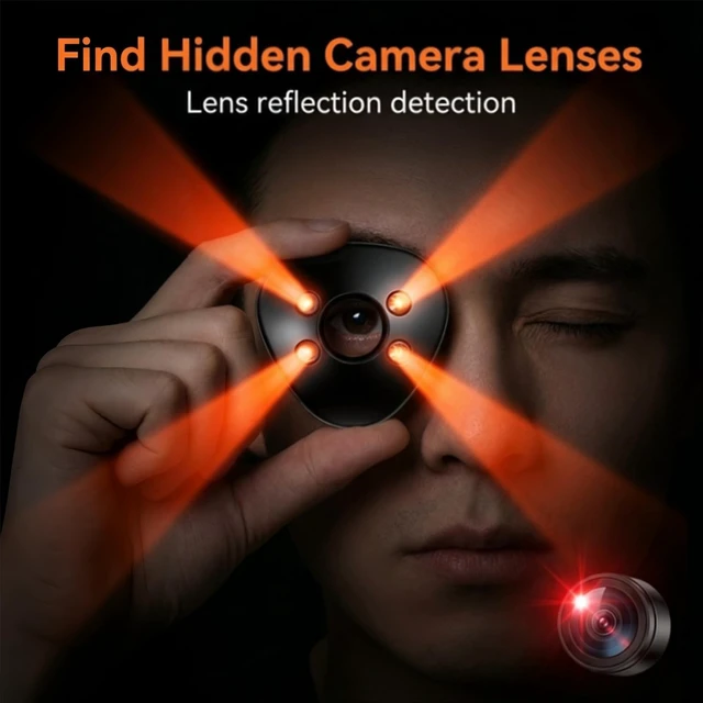 Alt view image 5 of 5 - KEULGOUL Hidden Camera Detector, RF Signal Detector and Magnetic Field Detector, Portable Camera Lens Finder, Rechargeable Privacy Scanner for Hotel Room, Car, Office, Home and Travel