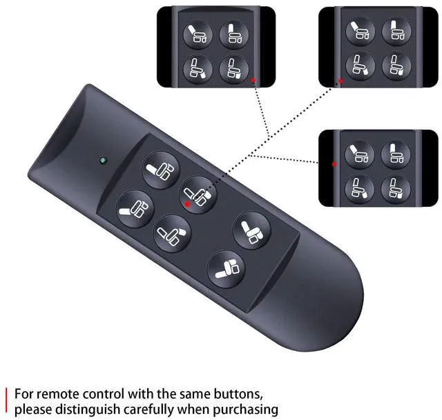 Alt view image 4 of 5 - RYQIF Lift Chair Remote Replacement, Power Recline Chair Hand Control for Home, 6 Button 5 Pin Plug Extension Cable for Okin Golden Catnapper Dewert Limoss