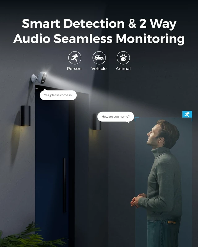 Alt view image 4 of 5 - Reolink Outdoor Security Camera System, 2K Plug-in Cameras, 5G/2.4GHz Wi-Fi