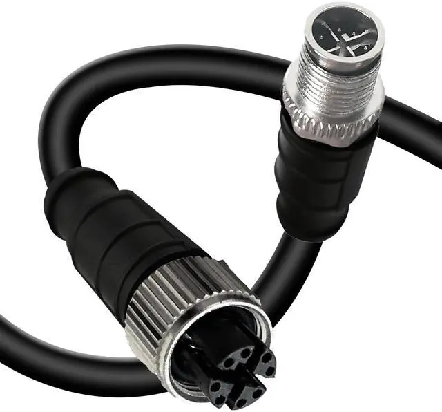 Main image of GEOAOBLE 3.3Ft M12 8 Pin X Code Male to 8 Pin X Code Female Industrial Ethernet Cable High Flexible Shielded CAT6A Ethernet Cable for Industrial Camera Automation Application 1M