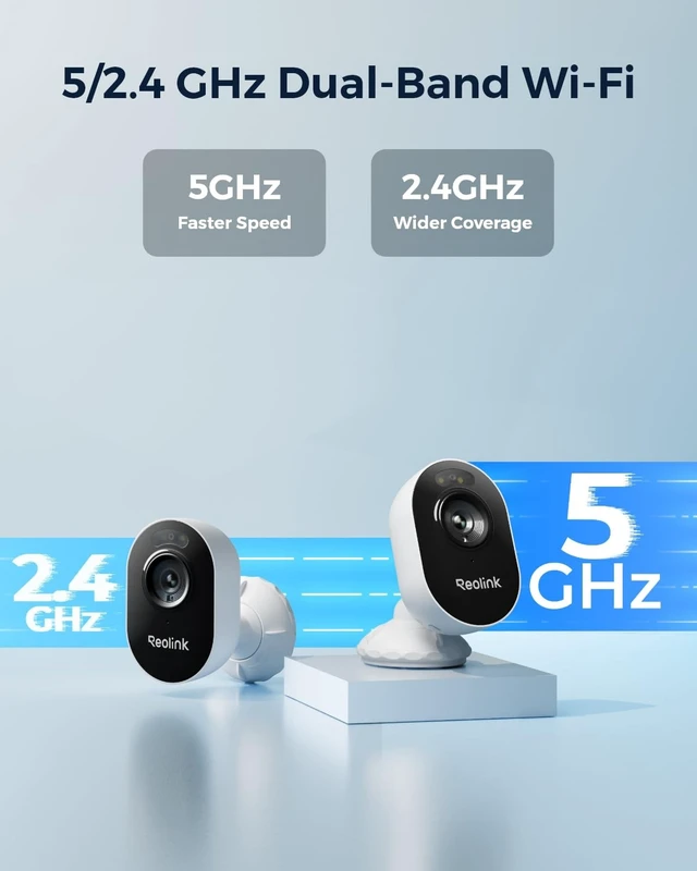 Alt view image 3 of 5 - Reolink Outdoor Security Camera System, 2K Plug-in Cameras, 5G/2.4GHz Wi-Fi