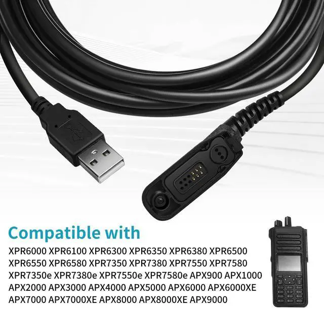 Alt view image 2 of 5 - Kokorasa for Motorola XPR7550 PMKN4012 PMKN4012B Programming Cable for Motorola XPR6350 XPR6550 XPR7350E XPR7550E APX6000 APX6000XE APX7000 APX7000XE XPR7580 Radi