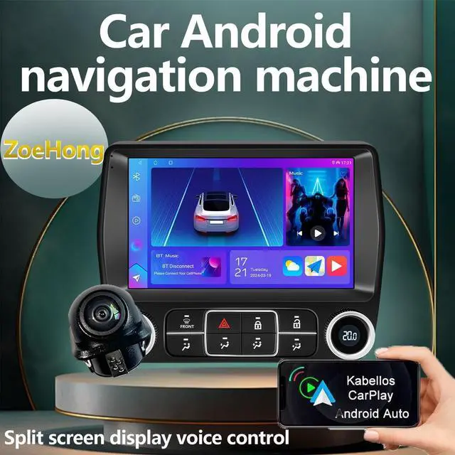 Alt view image 4 of 5 - Android Car Stereo for Camaro 2008-2015, 9.1-inch HD Touchscreen, WiFi, GPS Navigation, Backup Camera (4+64G)