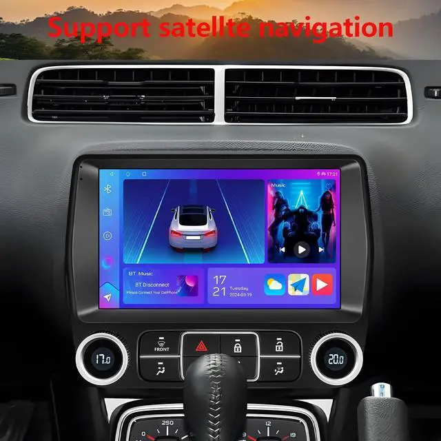 Alt view image 5 of 5 - Android Car Stereo for Camaro 2008-2015, 9.1-inch HD Touchscreen, WiFi, GPS Navigation, Backup Camera (4+64G)